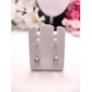 Silver Grey Freshwater Pearl Teardrops Earrings